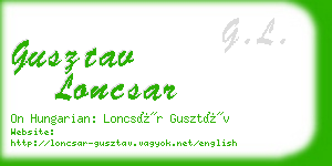 gusztav loncsar business card